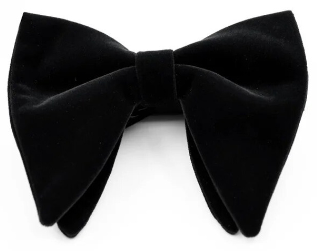 Black Butterfly Velvet Bowtie