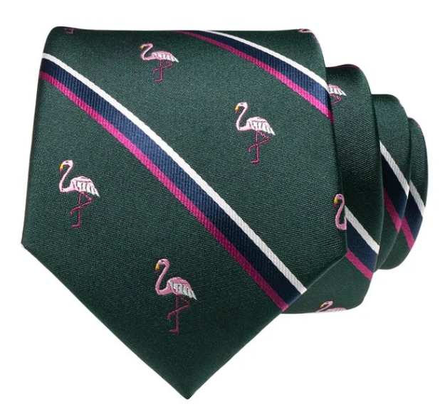 Exquisite Flamingo Neck Tie