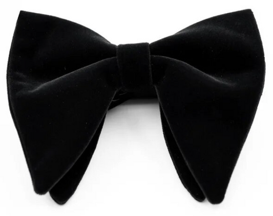 Black Butterfly Velvet Bowtie