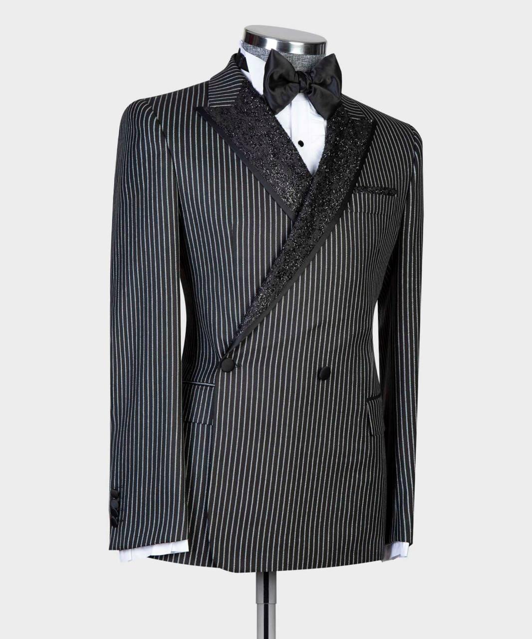 Black Tuxedo with White Pinstripe