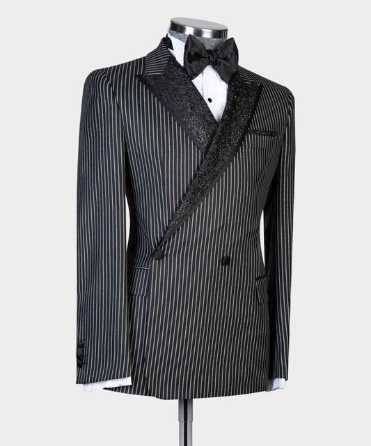 Black Tuxedo with White Pinstripe