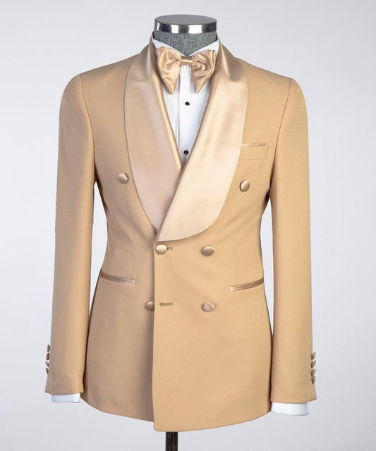 Wheat Double Breasted Suit