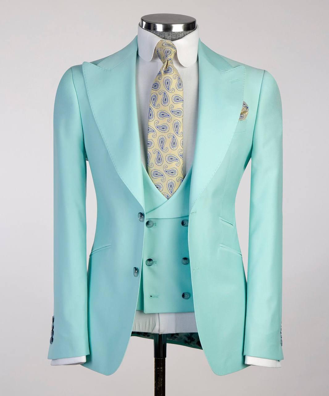 Pale Blue 3 Piece Suit